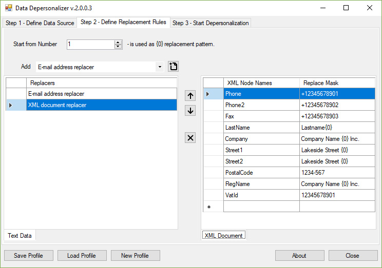 Define XML Nodes Replacement Rules